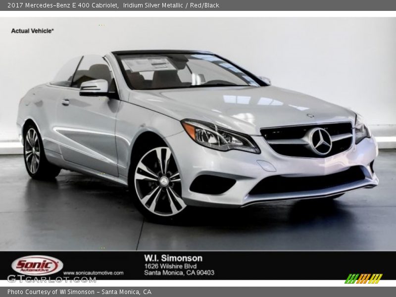 Iridium Silver Metallic / Red/Black 2017 Mercedes-Benz E 400 Cabriolet