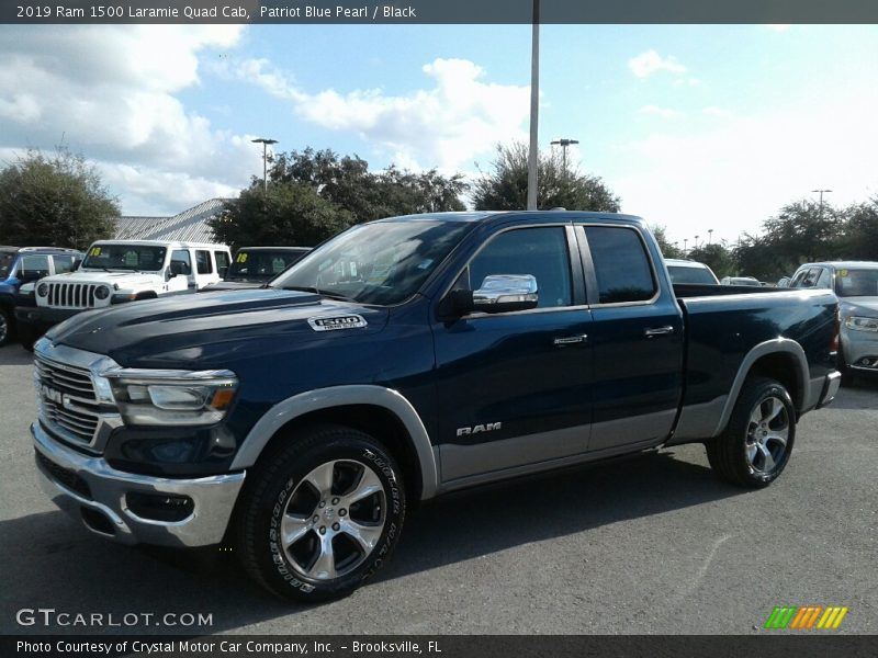 Patriot Blue Pearl / Black 2019 Ram 1500 Laramie Quad Cab