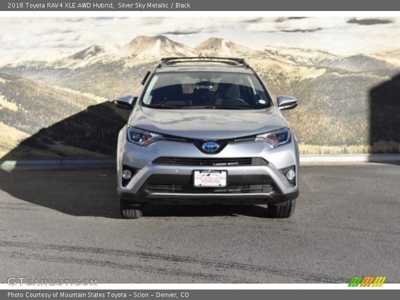 Silver Sky Metallic / Black 2018 Toyota RAV4 XLE AWD Hybrid