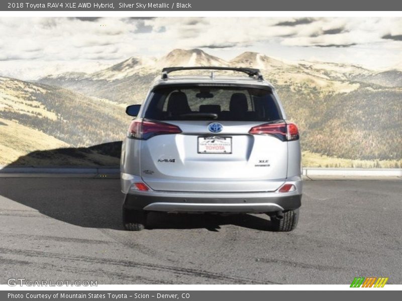 Silver Sky Metallic / Black 2018 Toyota RAV4 XLE AWD Hybrid