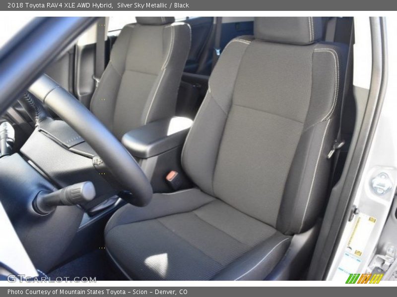 Silver Sky Metallic / Black 2018 Toyota RAV4 XLE AWD Hybrid