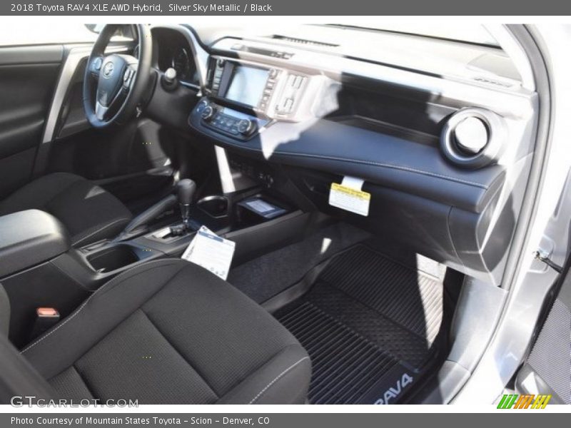 Silver Sky Metallic / Black 2018 Toyota RAV4 XLE AWD Hybrid