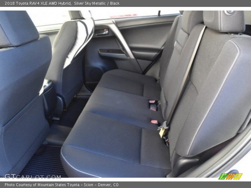 Silver Sky Metallic / Black 2018 Toyota RAV4 XLE AWD Hybrid