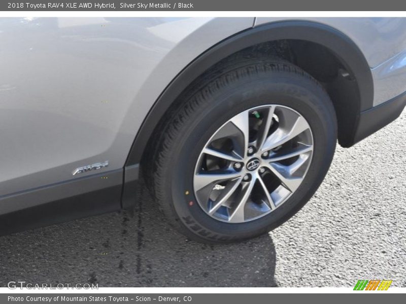 Silver Sky Metallic / Black 2018 Toyota RAV4 XLE AWD Hybrid