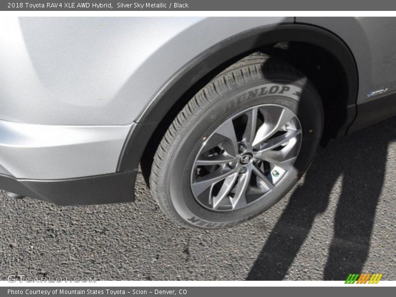 Silver Sky Metallic / Black 2018 Toyota RAV4 XLE AWD Hybrid