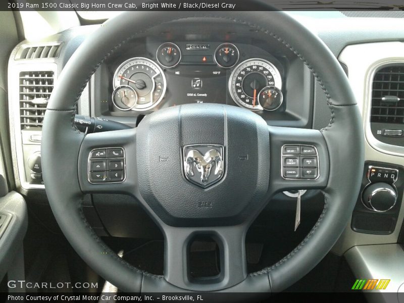 Bright White / Black/Diesel Gray 2019 Ram 1500 Classic Big Horn Crew Cab
