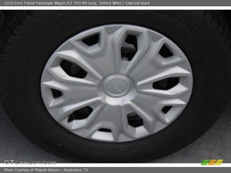 Oxford White / Charcoal black 2019 Ford Transit Passenger Wagon XLT 350 MR Long