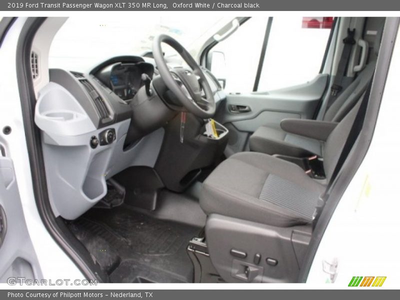 Oxford White / Charcoal black 2019 Ford Transit Passenger Wagon XLT 350 MR Long