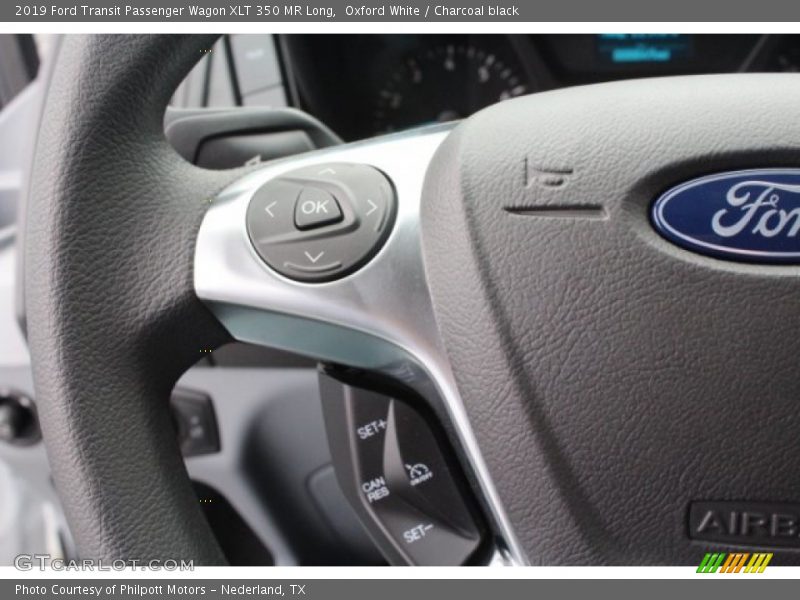 Oxford White / Charcoal black 2019 Ford Transit Passenger Wagon XLT 350 MR Long