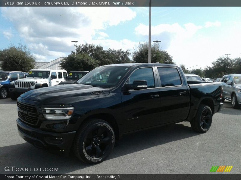 Diamond Black Crystal Pearl / Black 2019 Ram 1500 Big Horn Crew Cab