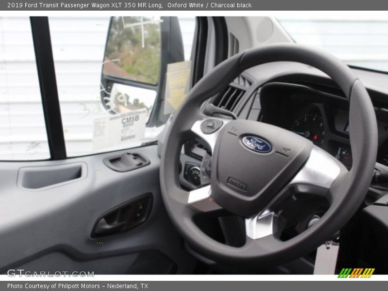 Oxford White / Charcoal black 2019 Ford Transit Passenger Wagon XLT 350 MR Long