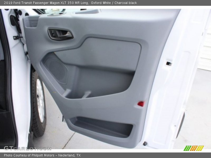 Oxford White / Charcoal black 2019 Ford Transit Passenger Wagon XLT 350 MR Long
