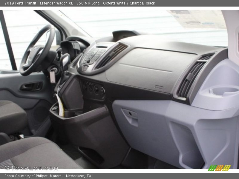 Oxford White / Charcoal black 2019 Ford Transit Passenger Wagon XLT 350 MR Long