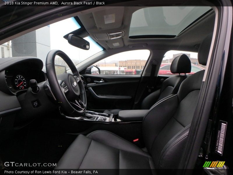 Aurora Black Pearl / Black 2018 Kia Stinger Premium AWD