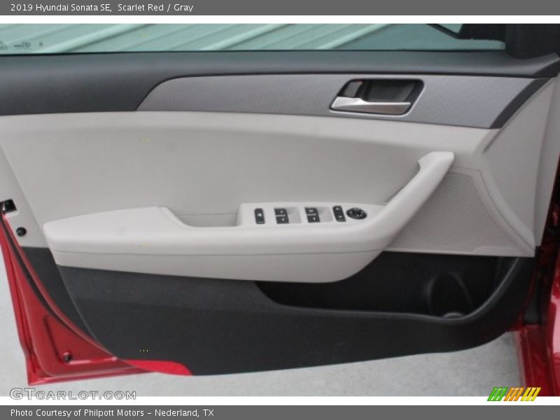 Scarlet Red / Gray 2019 Hyundai Sonata SE