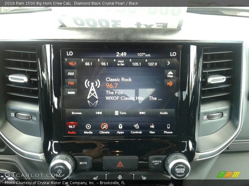 Diamond Black Crystal Pearl / Black 2019 Ram 1500 Big Horn Crew Cab