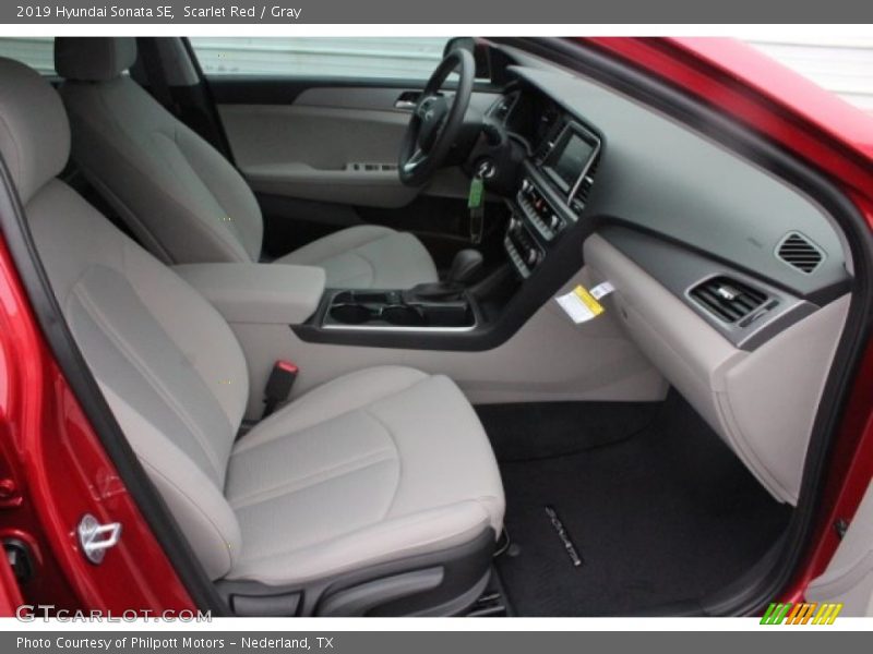 Scarlet Red / Gray 2019 Hyundai Sonata SE