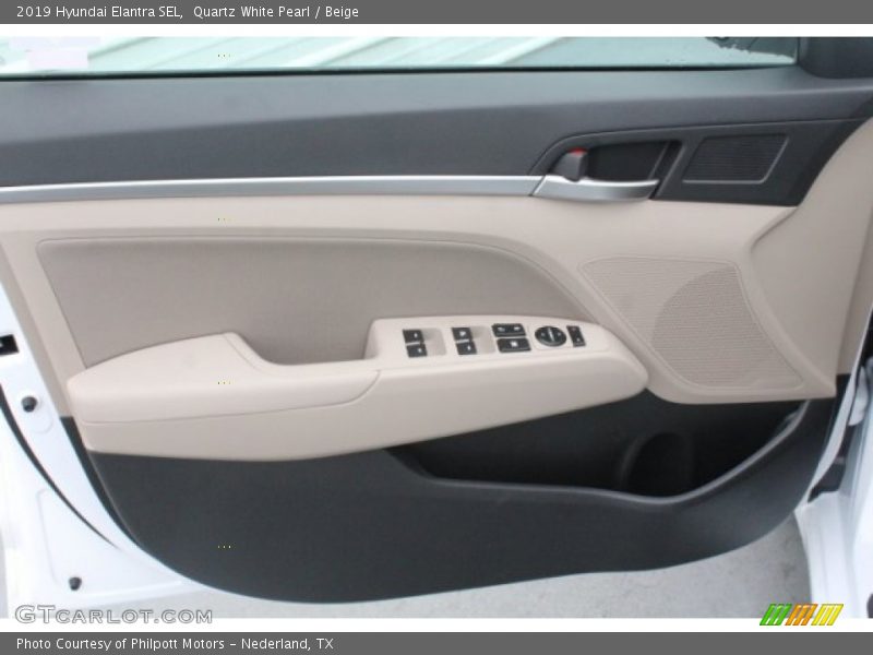 Quartz White Pearl / Beige 2019 Hyundai Elantra SEL