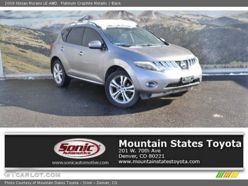Platinum Graphite Metallic / Black 2009 Nissan Murano LE AWD