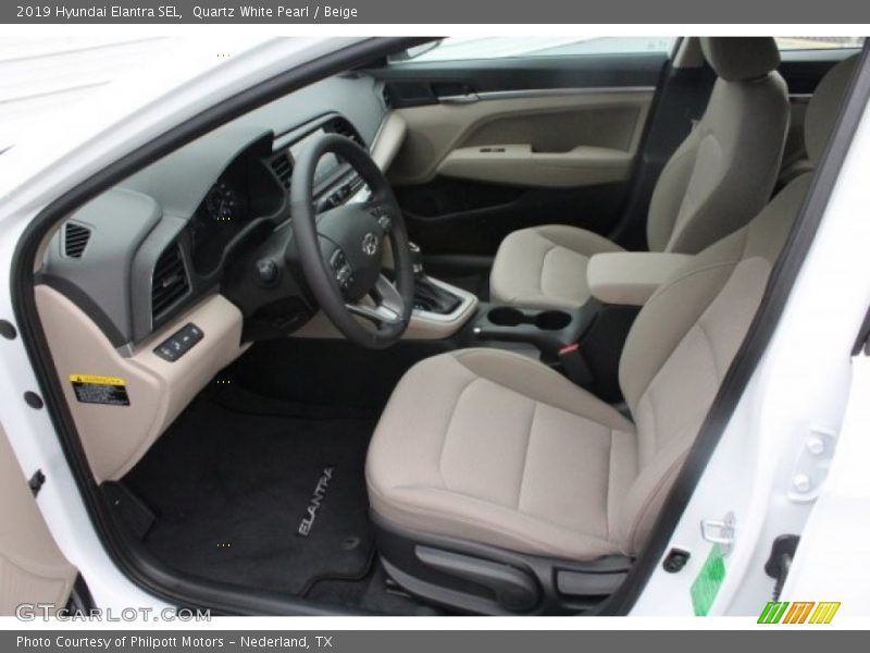 Quartz White Pearl / Beige 2019 Hyundai Elantra SEL
