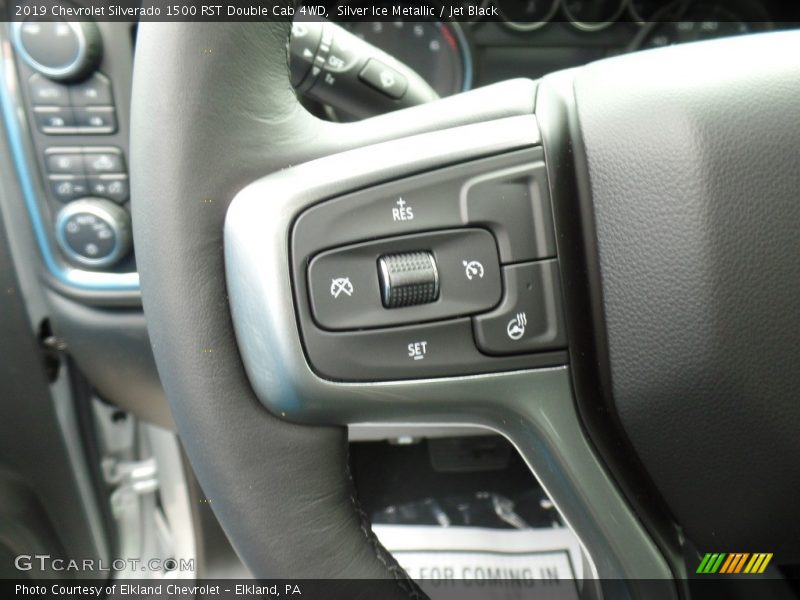 Silver Ice Metallic / Jet Black 2019 Chevrolet Silverado 1500 RST Double Cab 4WD