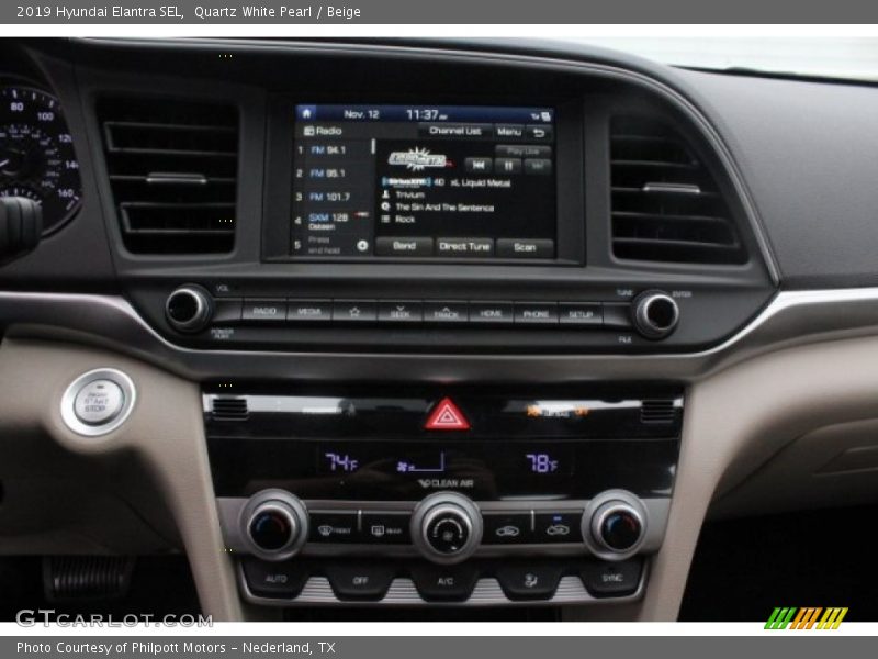 Quartz White Pearl / Beige 2019 Hyundai Elantra SEL
