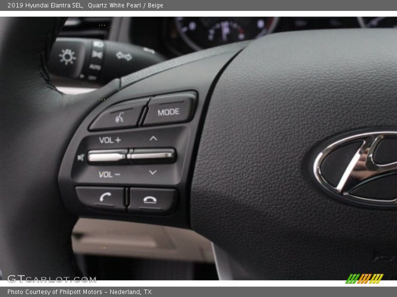 Quartz White Pearl / Beige 2019 Hyundai Elantra SEL