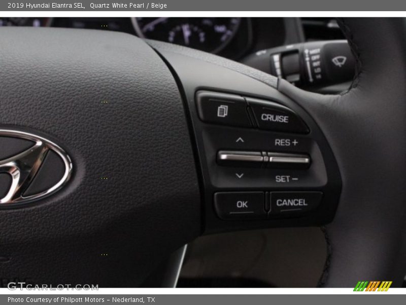 Quartz White Pearl / Beige 2019 Hyundai Elantra SEL
