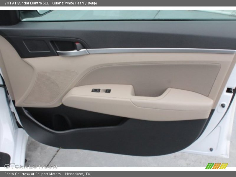 Quartz White Pearl / Beige 2019 Hyundai Elantra SEL