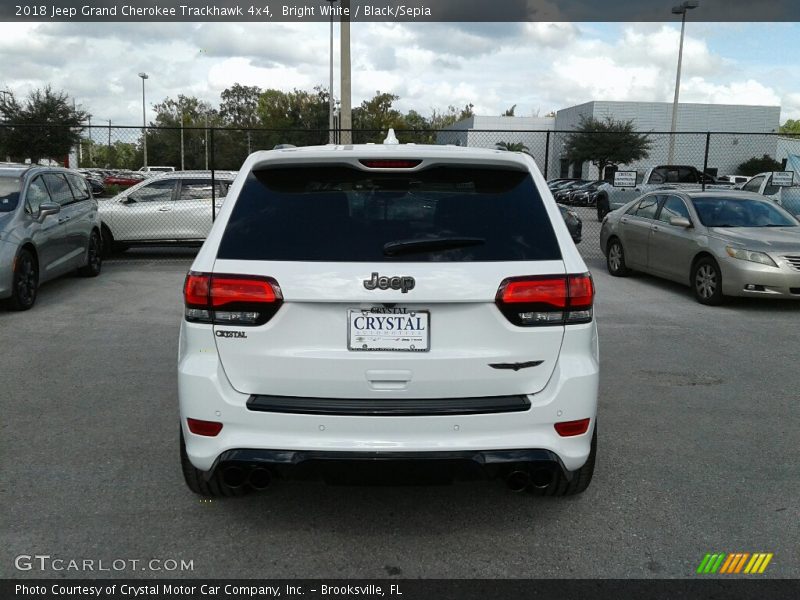 Bright White / Black/Sepia 2018 Jeep Grand Cherokee Trackhawk 4x4