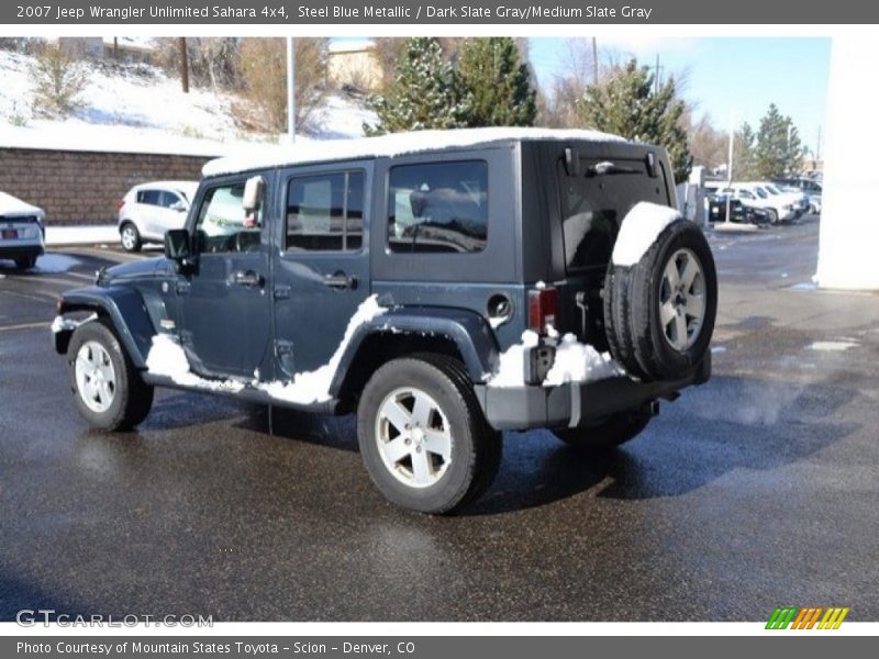 Steel Blue Metallic / Dark Slate Gray/Medium Slate Gray 2007 Jeep Wrangler Unlimited Sahara 4x4