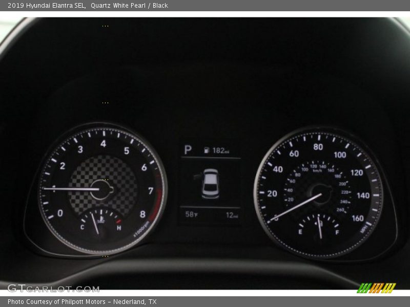 Quartz White Pearl / Black 2019 Hyundai Elantra SEL
