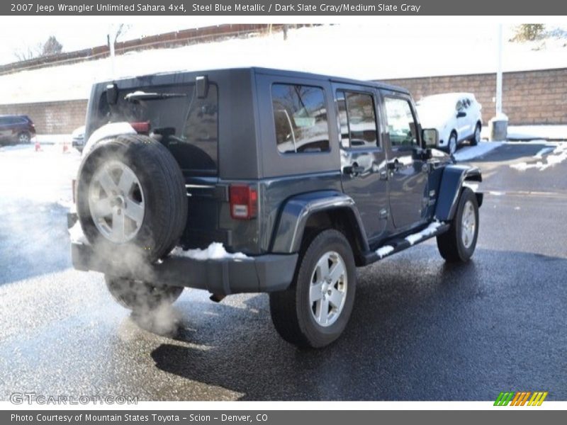 Steel Blue Metallic / Dark Slate Gray/Medium Slate Gray 2007 Jeep Wrangler Unlimited Sahara 4x4