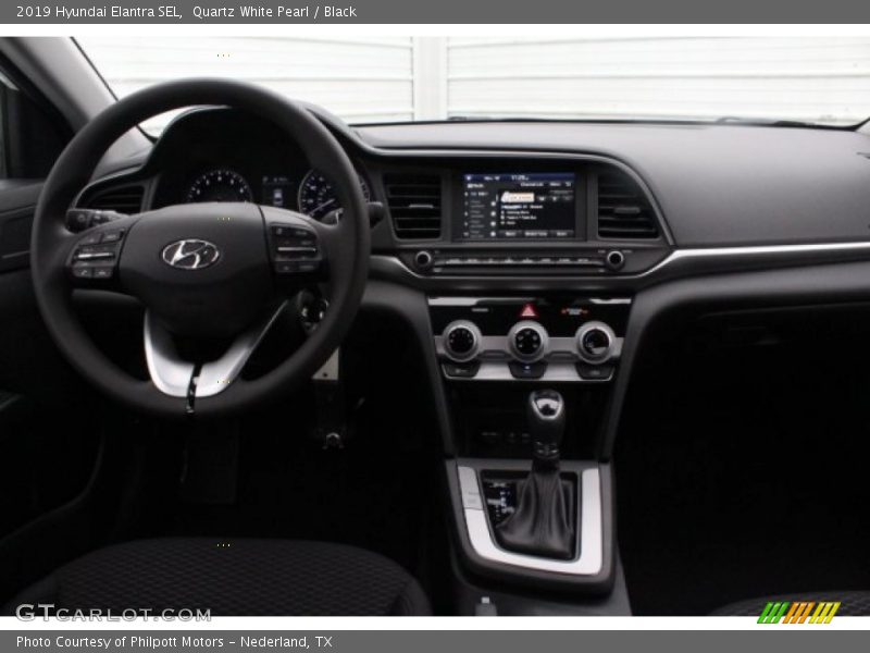 Quartz White Pearl / Black 2019 Hyundai Elantra SEL
