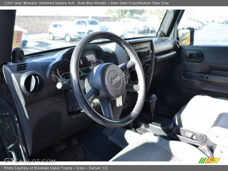 Steel Blue Metallic / Dark Slate Gray/Medium Slate Gray 2007 Jeep Wrangler Unlimited Sahara 4x4