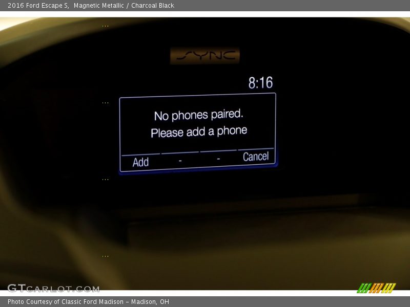 Magnetic Metallic / Charcoal Black 2016 Ford Escape S