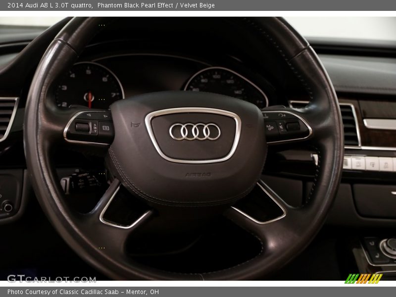 Phantom Black Pearl Effect / Velvet Beige 2014 Audi A8 L 3.0T quattro