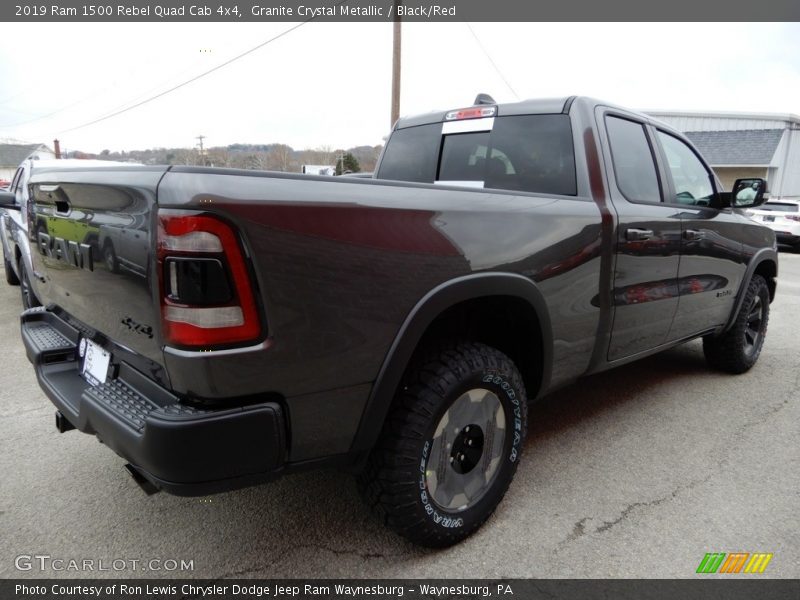 Granite Crystal Metallic / Black/Red 2019 Ram 1500 Rebel Quad Cab 4x4