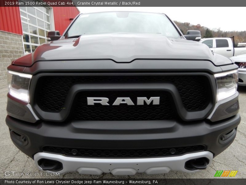 Granite Crystal Metallic / Black/Red 2019 Ram 1500 Rebel Quad Cab 4x4