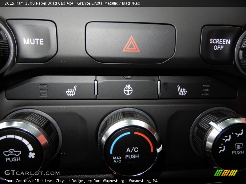 Granite Crystal Metallic / Black/Red 2019 Ram 1500 Rebel Quad Cab 4x4