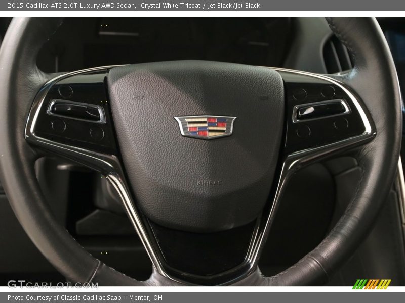 Crystal White Tricoat / Jet Black/Jet Black 2015 Cadillac ATS 2.0T Luxury AWD Sedan