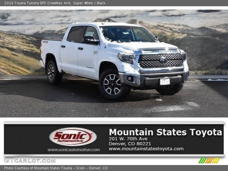 Super White / Black 2019 Toyota Tundra SR5 CrewMax 4x4