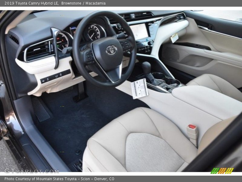  2019 Camry Hybrid LE Macadamia Interior