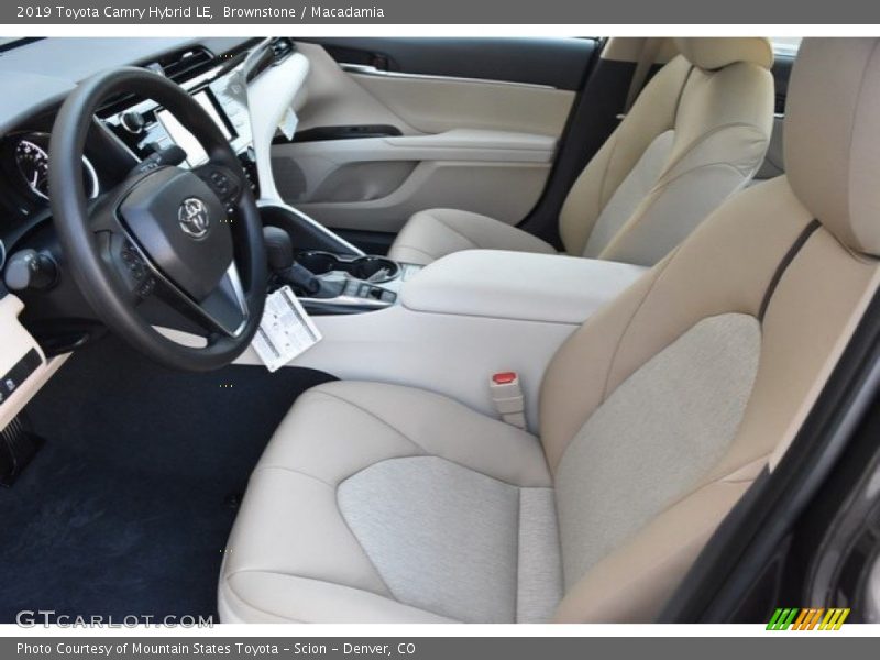 Front Seat of 2019 Camry Hybrid LE