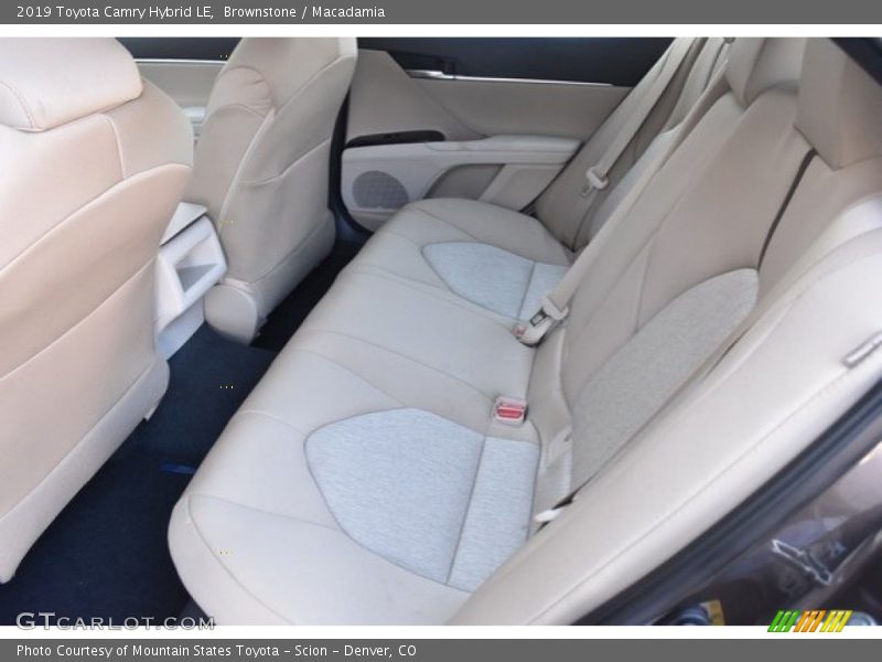 Rear Seat of 2019 Camry Hybrid LE
