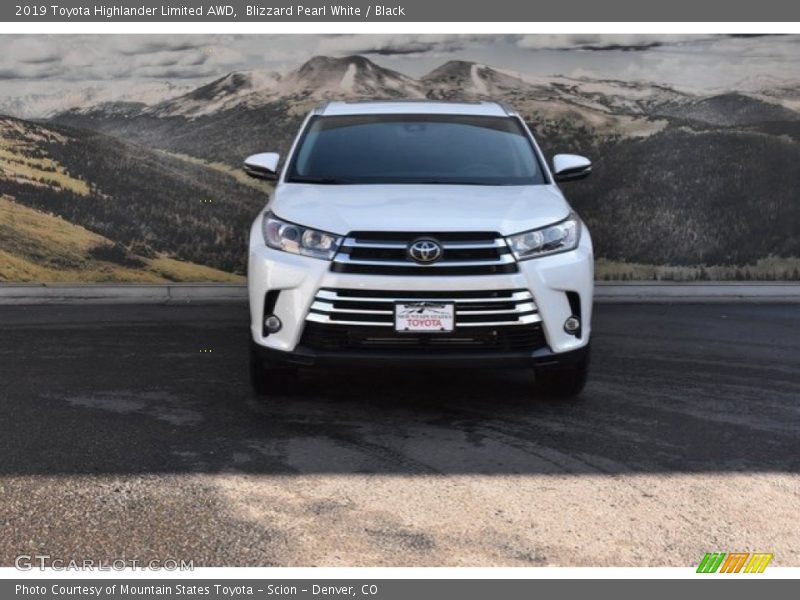Blizzard Pearl White / Black 2019 Toyota Highlander Limited AWD