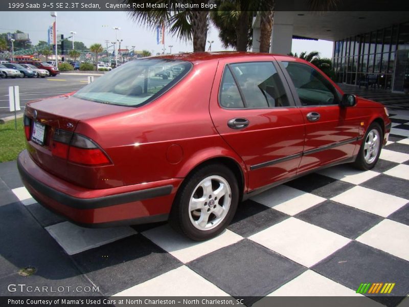 Cayenne Red Metallic / Medium Beige 1999 Saab 9-5 SE 2.3T Sedan