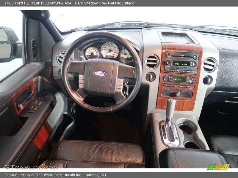 Dark Shadow Grey Metallic / Black 2005 Ford F150 Lariat SuperCrew 4x4