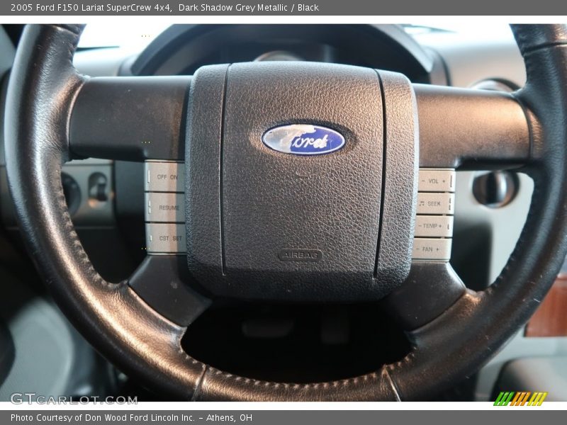 Dark Shadow Grey Metallic / Black 2005 Ford F150 Lariat SuperCrew 4x4