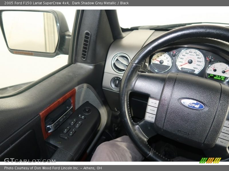 Dark Shadow Grey Metallic / Black 2005 Ford F150 Lariat SuperCrew 4x4